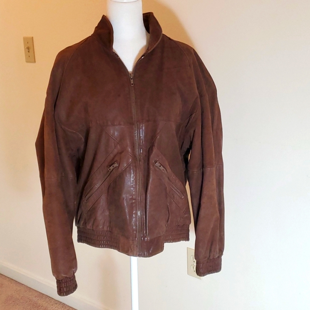 Clipper Mist vintage leather jacket